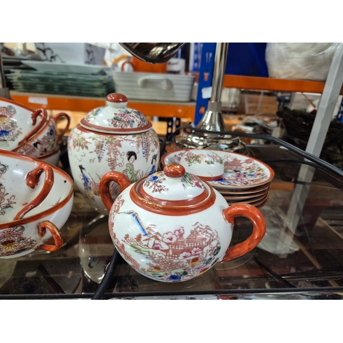 252 - Japanese eggshell porcelain tea set