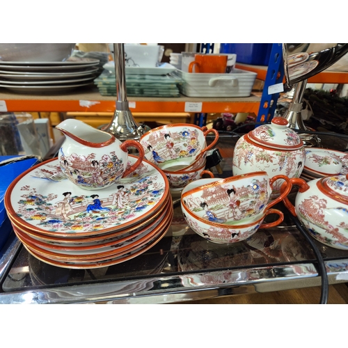 252 - Japanese eggshell porcelain tea set
