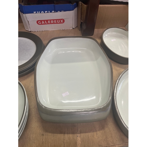 261 - Quantity of Denby oven to table ware  plus large oval plates, dinner plates and side plates in White... 