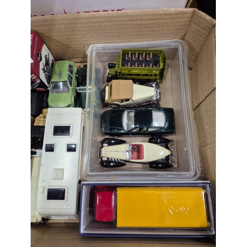 298 - Box of collectors cars and other vehicles to include Lledo, Burago, Dinky etc