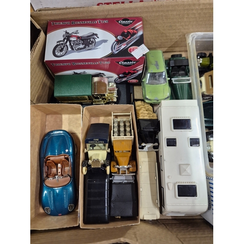 298 - Box of collectors cars and other vehicles to include Lledo, Burago, Dinky etc