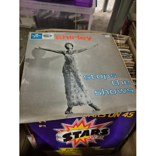 346 - Large box of LP records to include Shirley Bassey, Klaus Wunderlich, Val Doonican, James Last, The C... 