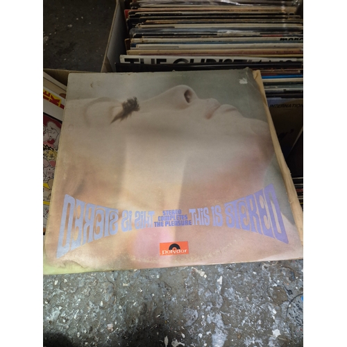 346 - Large box of LP records to include Shirley Bassey, Klaus Wunderlich, Val Doonican, James Last, The C... 