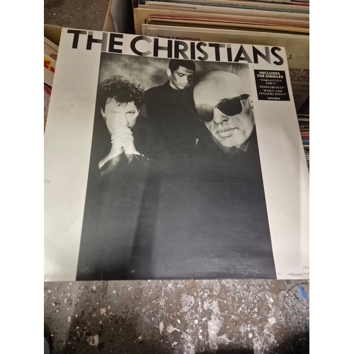 346 - Large box of LP records to include Shirley Bassey, Klaus Wunderlich, Val Doonican, James Last, The C... 