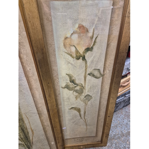 355 - Pair of large flower prints