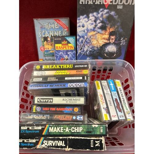 63 - Box of vintage computer games, Sinclair ZX Spectrum