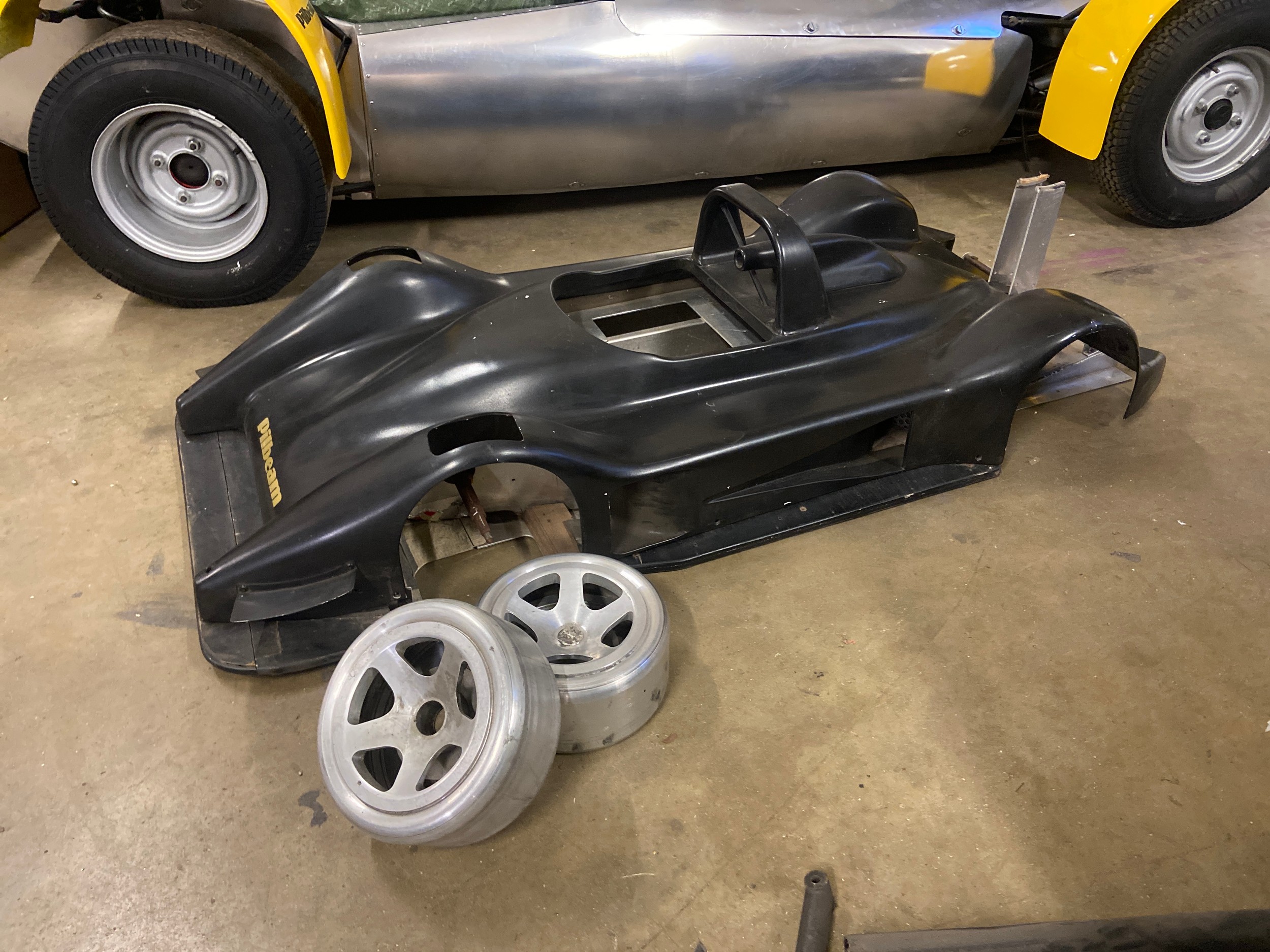 Original Pilbeam racing wind tunnel model of the MP91. Fibreglass body ...