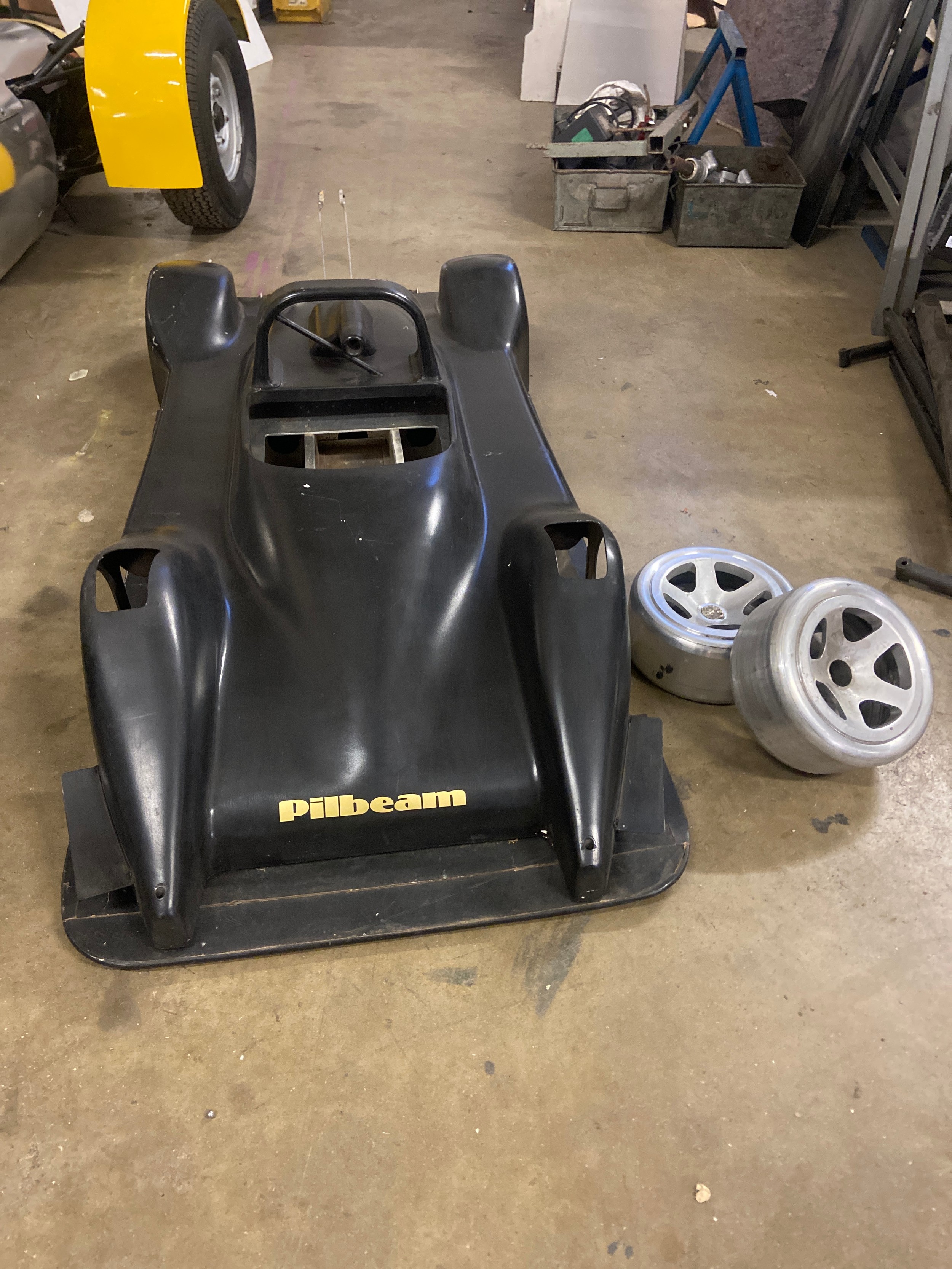 Original Pilbeam racing wind tunnel model of the MP91. Fibreglass body ...