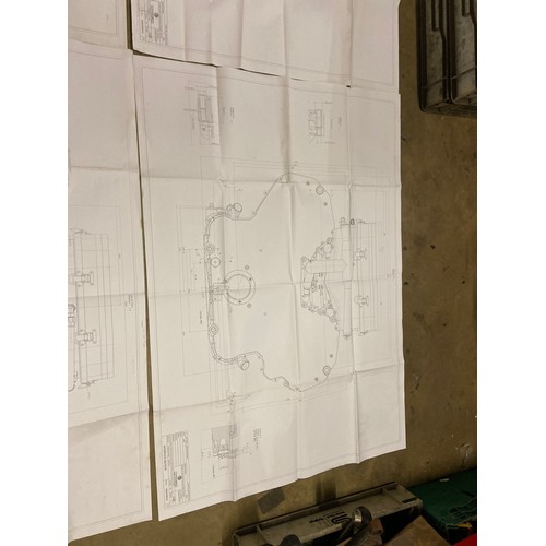 42 - Four technical diagrams of 1:1 scale engine perspectives, produced for Mader Motorsport.