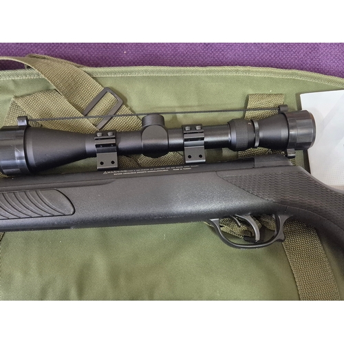 Kral .22 springer break barrel air rifle with scope and bag