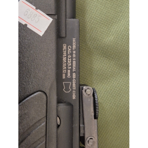 Kral .22 springer break barrel air rifle with scope and bag