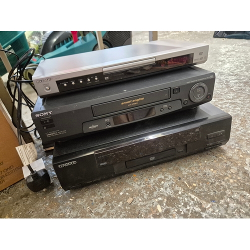 Sony video cassette recorder SLV-SE70 plus Kenwood DVD VCD CD player ...