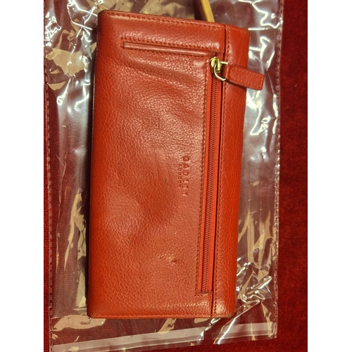 Radley London leather purse, featuring a distinctive embossed foliage ...