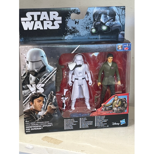 78 - 3 x Star Wars figures - Rogue One, rebel Commando Pao Death Trooper, Scarif Storm trooper Squad lead... 