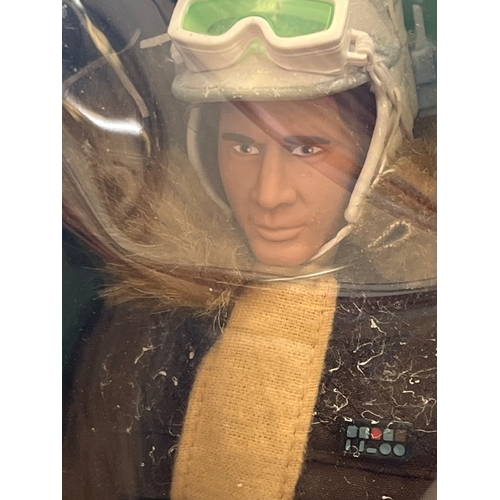 97 - Star Wars figures, Hans Solo figure, firing rebel blaster included,  unused and boxed