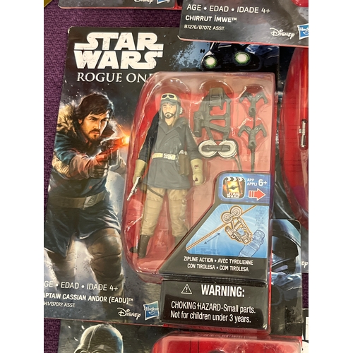 123 - Star Wars Rogue One Figures, new and sealed to card (17 figures)