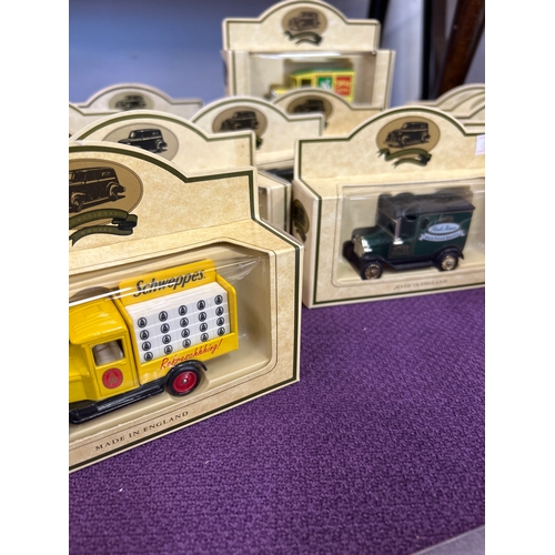 129 - Collection of 20 Lledo die cast toys, with brand logos - advertising trucks