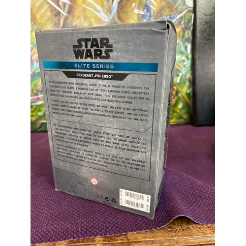 134 - Star Wars die cast elite series action figure, Sergeant Jyn Erso