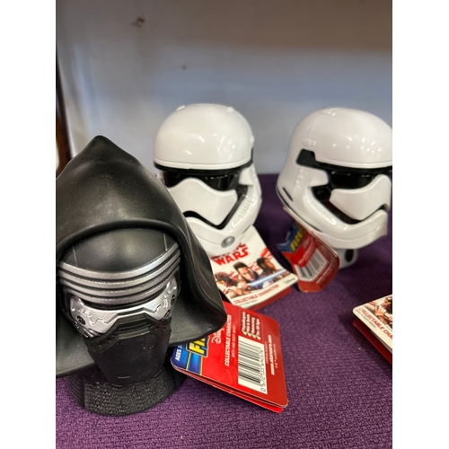 135 - Star Wars BB-8 bath & shower gel dispenser stick on wall, two Storm troopers bath & body wash (unuse... 