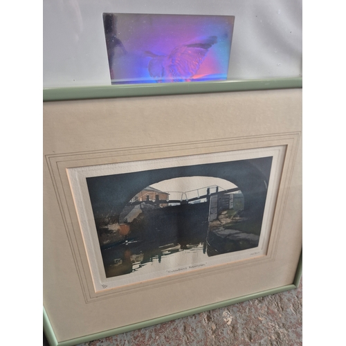 446 - Collection of framed and glazed prints and a mirror