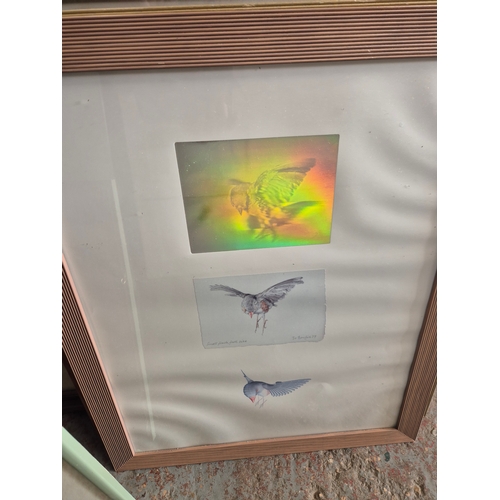 446 - Collection of framed and glazed prints and a mirror