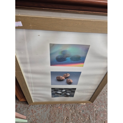 446 - Collection of framed and glazed prints and a mirror