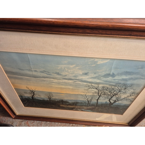 446 - Collection of framed and glazed prints and a mirror
