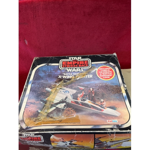 66 - Star Wars The Empire Strikes Back battle damaged X Wing fighter with box