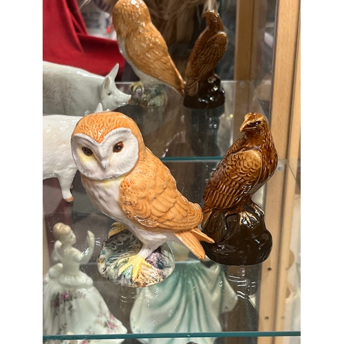 3 - Beswick Owl and Beswick Eagle decanter