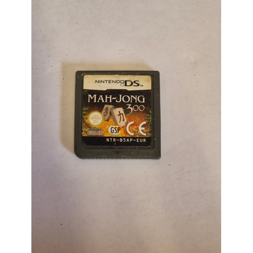27 - Black Nintendo DS handheld console with Mahjong 300 game card