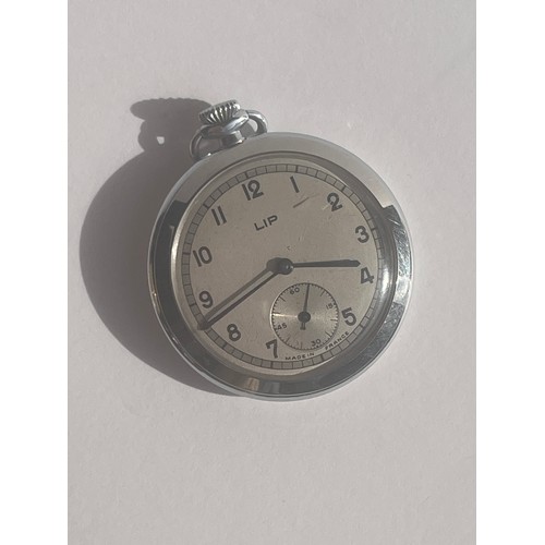 24 - Lip 50's dress pocket watch, v.g.c. working order when lotted