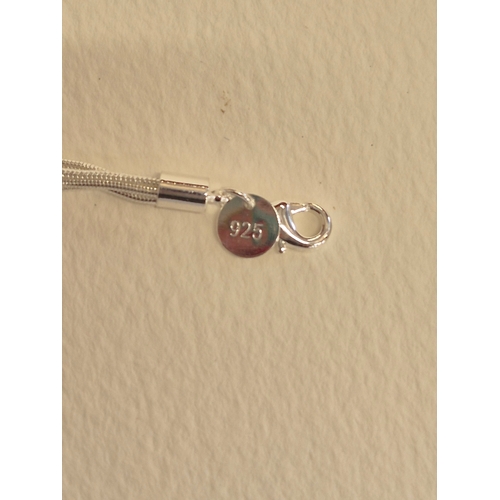 37 - 3 white metal bracelets marked 925