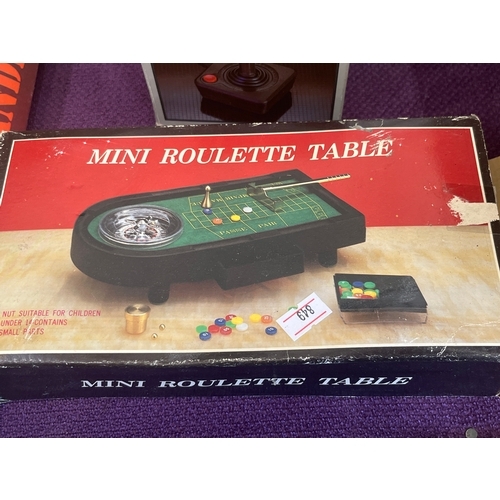 Vintage mini roulette table boxed