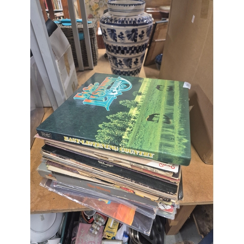 Stack of LP records