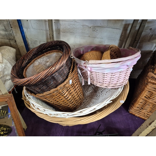 177 - Collection of wicker baskets