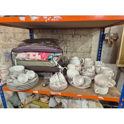 182 - Very large mixed lot to include lightbulbs, china, cushions, pictures, mirrors (enough to fill a sma... 