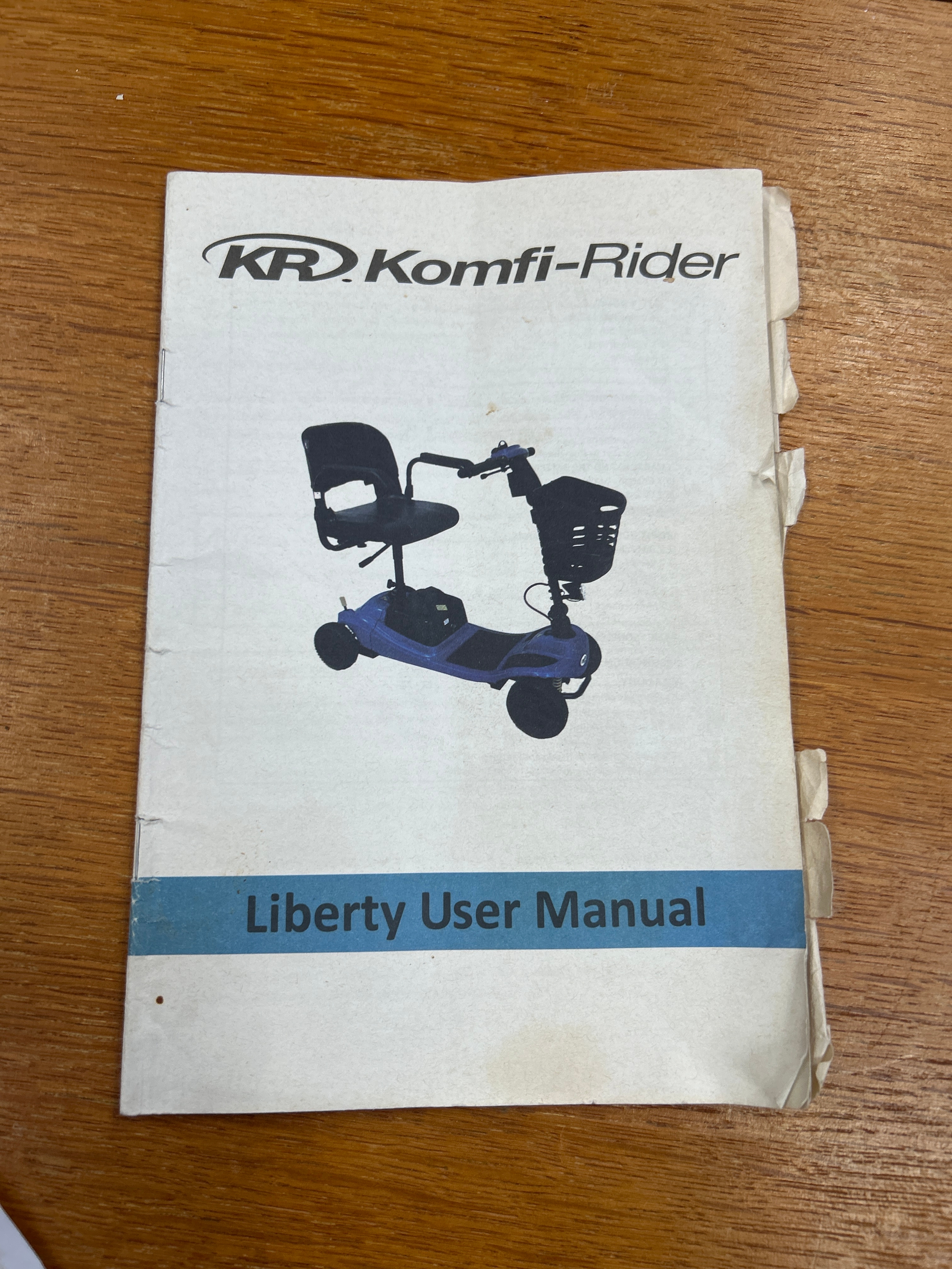 Komfi Rider mobility scooter with key & instruction book - believed to ...