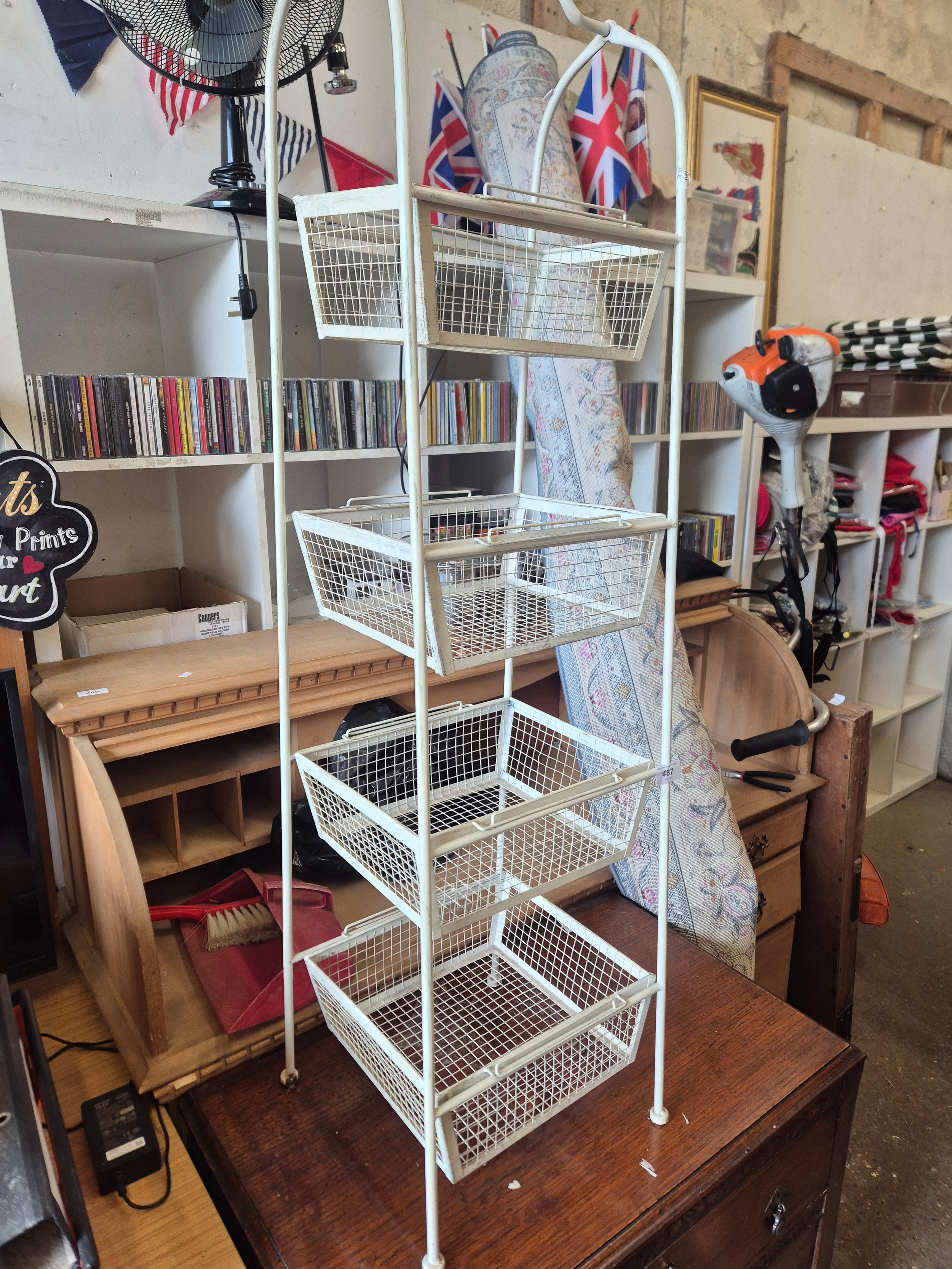 Tall 4 drawer metal vegetable rack