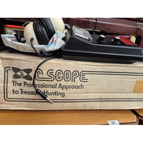 Vintage CScope metal detector with original box and instructions