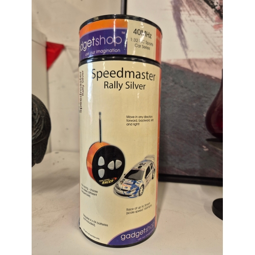 Speedmaster Rally Silver remote control car in storage case