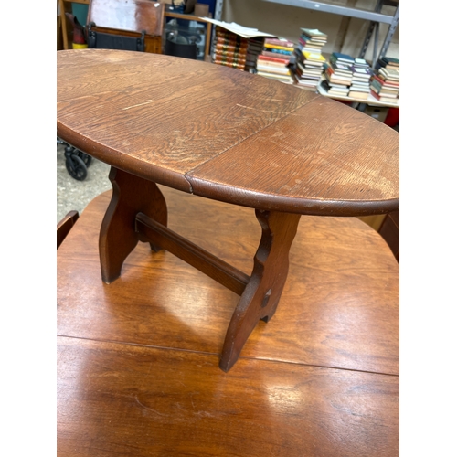 299 - Small solid oak drop leaf side table