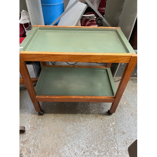 335 - Post War Officers Mess trolley with lift out trays