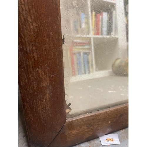 361 - Vintage Oak-framed Arch Wall Mirror