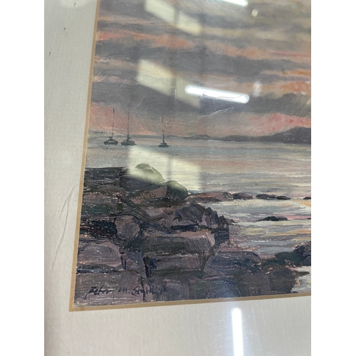 384 - 6 x framed pictures. Includes ‘Sailing from the Needles’ Isle of Wight, Henley bridge, Bordeaux.
