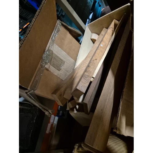 386 - Selection of wooden clock parts