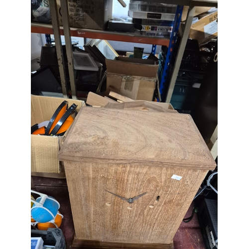 386 - Selection of wooden clock parts