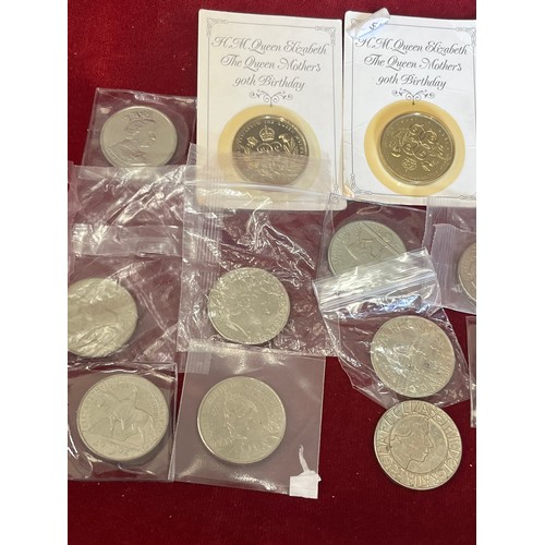 21 x £5 coins with a value of £105