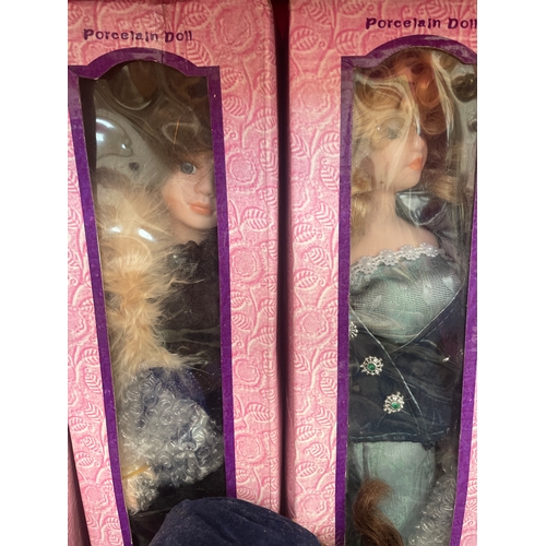 205 - Porcelain doll collection. 5 are boxed plus a further 4