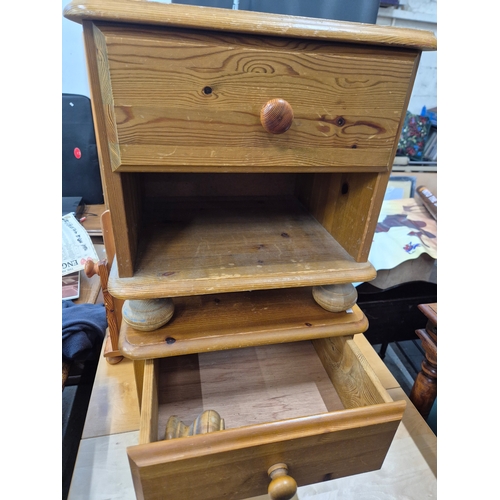 406 - Pair of pine single drawer bedsides