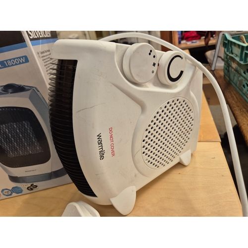445 - Ceramic fan heater and warming heater, both work as cold air fans